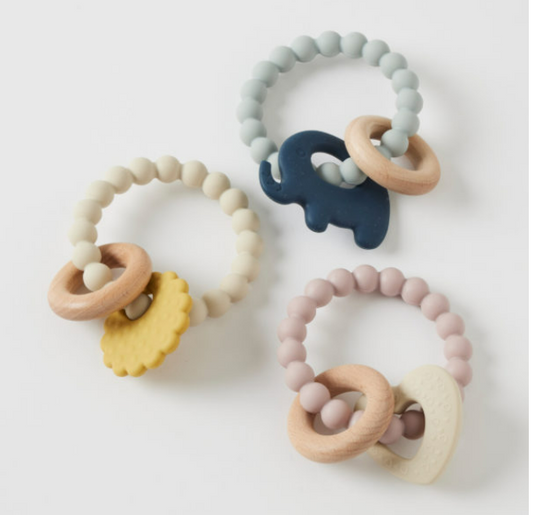 Mika Silicone & Wood Teethers